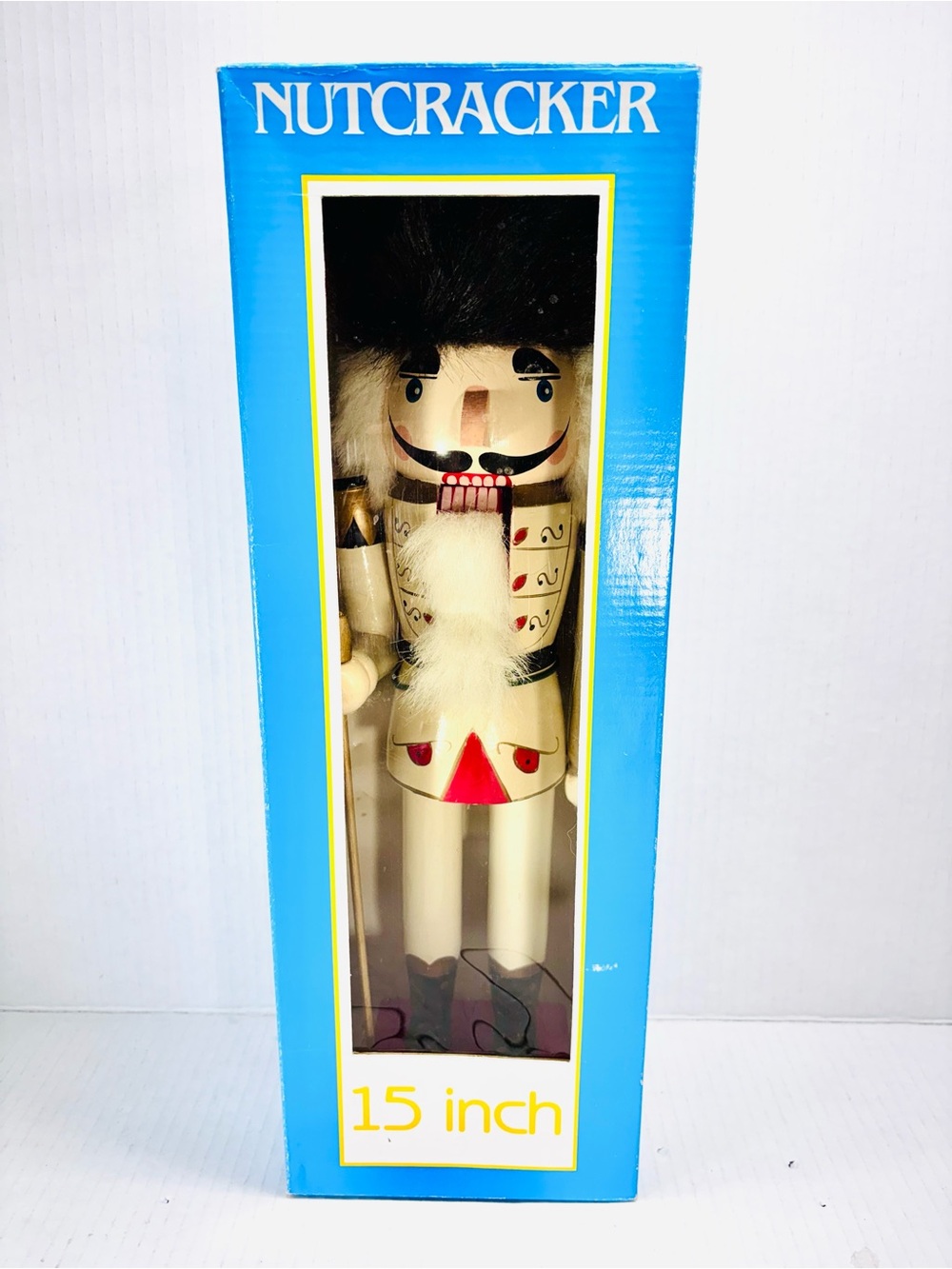 Vintage Nutcracker Suite 15” Wooden Soldier With Flag NIB 38cm Casse-Noisette